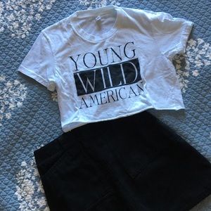 Lady Gaga Cropped Tee “Diamond Heart” XXS NWOT